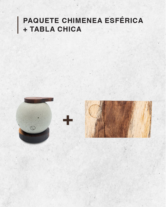 Paquete Chimenea Esférica + Tabla Chica